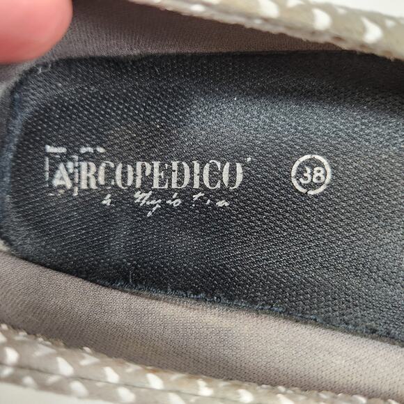 Arcopedico Women's Gray White Stretch Knit L15 Ballet Flats Size 38 - Picture 7 of 9